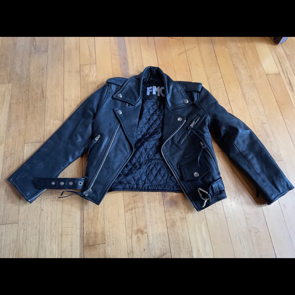 FMC Harley Davidson Boys/Kids Leather Jacket Sz 4